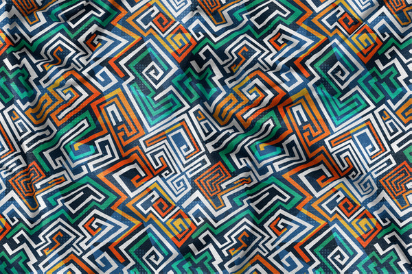 Maze Multicolor  - Abstract Print