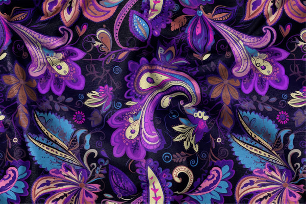 Purple paisley - Abstract Print