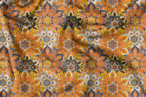 Orange mariegold - Floral print