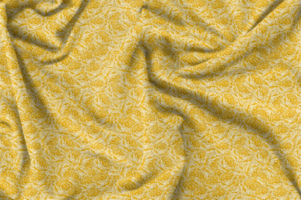 Rose Field Yellow - Floral Print